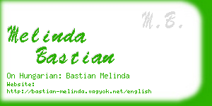 melinda bastian business card